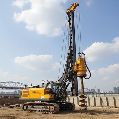 Forage hydraulique rotatif à couple de 320 kN.m avec une profondeur maximale de 54 m et un diamètre de forage de 2500 mm